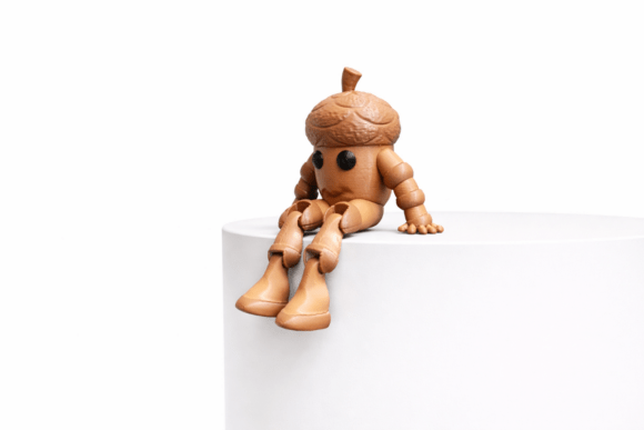 Acorn Buddy: A Charming 3D Print for Forest Lovers and Flexi Model Enthusiasts