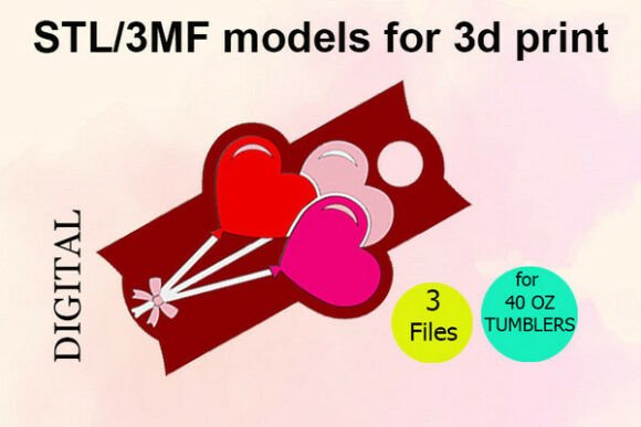 Ballons 40 OZ Tumbler STL 3MF Files Fo: A Creative 3D Printing Accessory for Drinkware