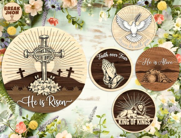 Christian Easter Door Hanger SVG Bundle: Merging Faith with Modern Craftsmanship