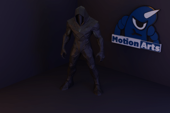 Dark Guardian: Mystery Meets Strength in 3D Design