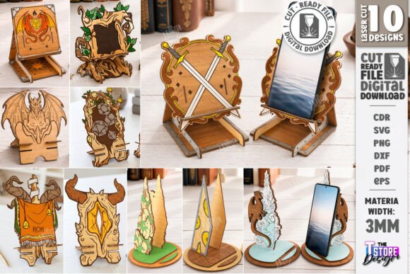 Dragon Phone Stand Laser Cut Bundle CNC: A Creative Creator's Essential