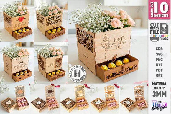 Flowers and Chocolate Box Laser Cut Set: Creative Possibilities