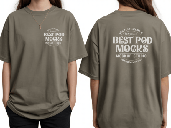 Gildan 5000 Front Back T-Shirt Mockup: A Designer’s Essential for Professional Product Visuals