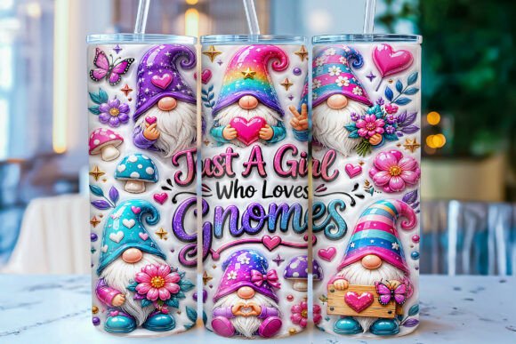 Inflated Gnome Lover 20oz Tumbler Wrap – A Must-Have for Gnome Enthusiasts and Fantasy Lovers