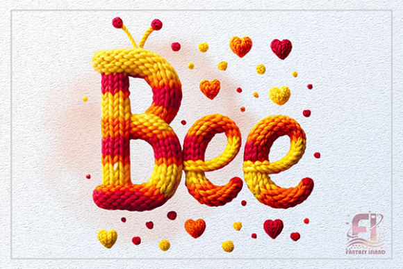 Knit Bee Valentine Clipart Crochet PNG: A Cozy, Crafty Touch for Your Valentine’s Day Projects