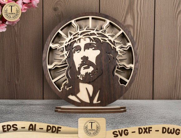 Layered Jesus Laser Cut File SVG for 3D Religious Art Projects