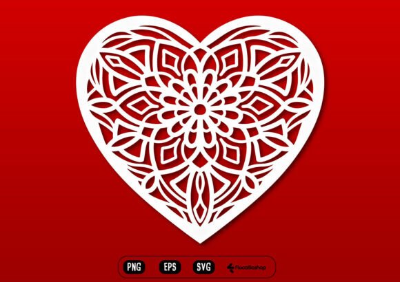 Luxury Heart Mandala Floral SVG: Elevate Your Creative Projects with Timeless Elegance
