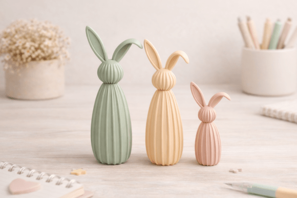 Modern Bunny Decor STL – Easter Rabbit: A Fusion of Minimalist Design and 3D Printing Innovation