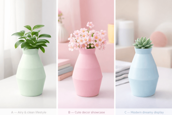 Modern Minimalist Ribbed Vase Organizer