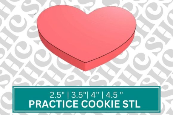 Perfect Your Baking Skills with Heart Practice Cookie STL