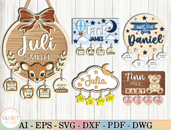 Personalized Baby Name Sign SVG Bundle: A Unique Way to Celebrate New Life