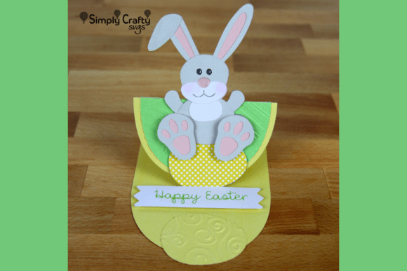 Relaxing Rabbit Easel Card SVG