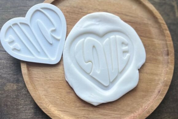 Retro Love Heart Embosser Cookie Cutter