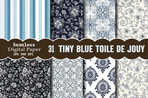 Tiny Blue Toile De Jouy Digital Paper: A Versatile Design Tool for Creative Projects