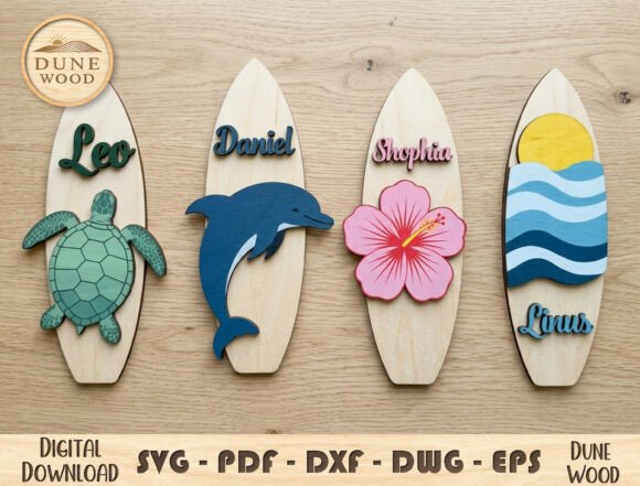 Unlock Creativity with the Surfboard Name Sign SVG Bundle: A Perfect Blend of Craft and Coastal Charm